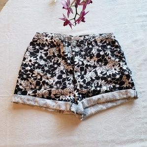 Floral High Waisted Shorts